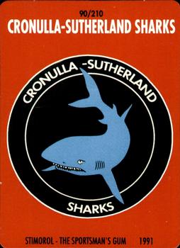 1991 Stimorol NRL #90 Crest - Sharks Front